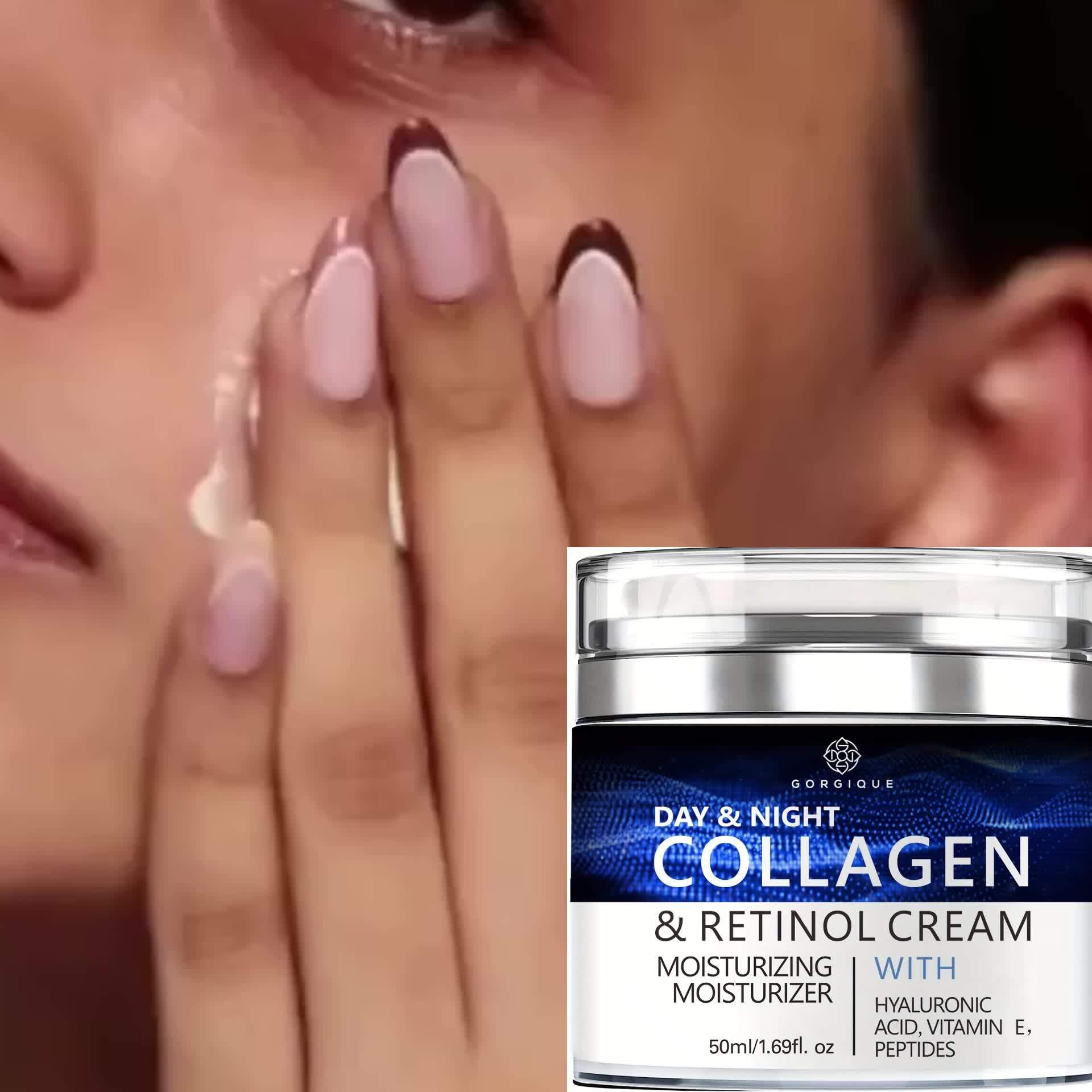 Huin Skincare Collagen Face Cream with Retinol & Hyaluronic Acid – Day & Night Moisturizer for Firm, Youthful, and Hydrated Skin