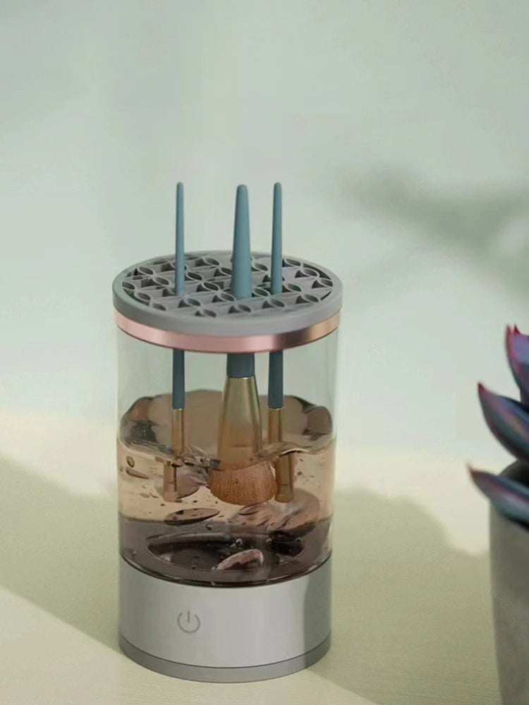 Huin Skincare Automatic Makeup Brush Cleaner – Deep Clean Rotating Brush Washer | One-Click Operation for All Makeup Brushes