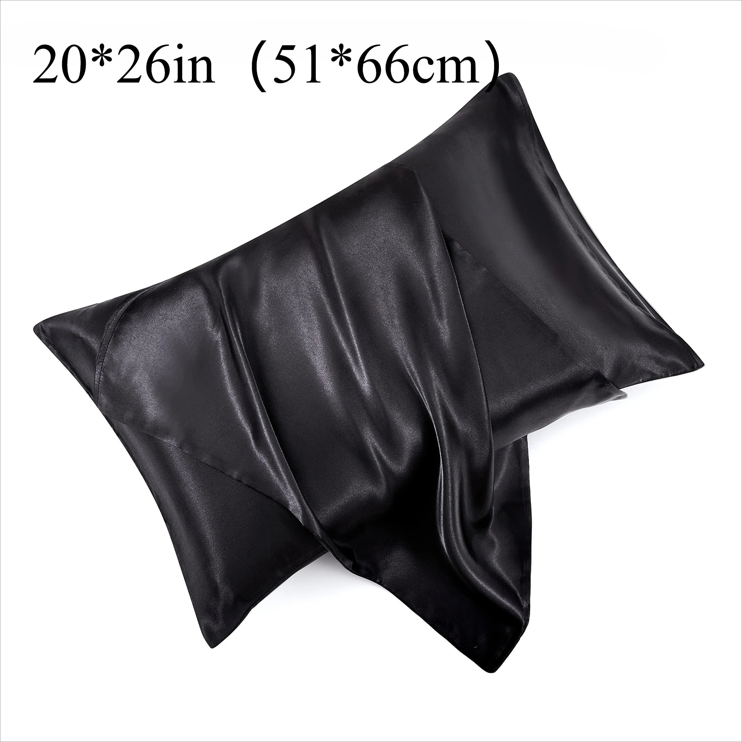 Huin Skincare Satin Pillowcase – 1 Pair, Skin-Friendly & Anti-Allergy | Breathable Polyester Satin with Envelope Closure, Machine Washable