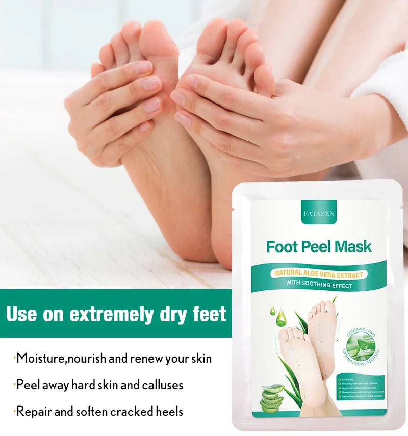 Huin Skincare Aloe Foot Peel Mask – Soothing & Brightening Treatment for Dry, Rough, and Cracked Feet | Smooth, Soft & Revitalized Skin