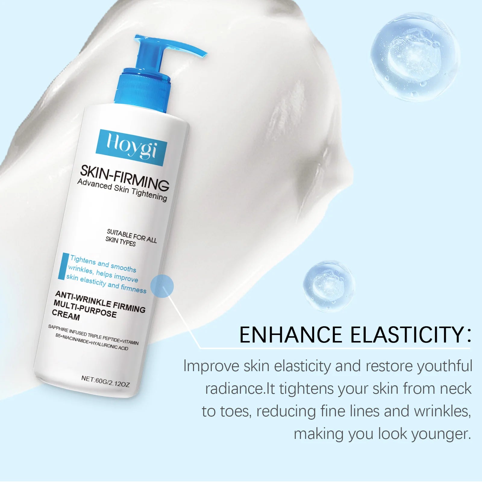 Huin Skincare Body Firming Cream – Nourishing & Moisturizing Formula to Lift, Brighten & Improve Skin Elasticity | Reduces Fine Lines & Sagging