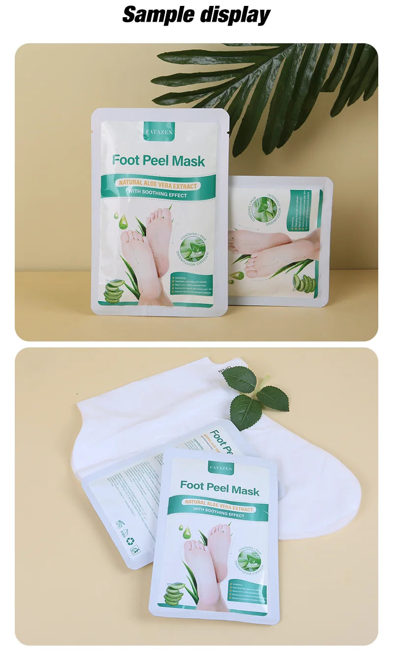 Huin Skincare Aloe Foot Peel Mask – Soothing & Brightening Treatment for Dry, Rough, and Cracked Feet | Smooth, Soft & Revitalized Skin