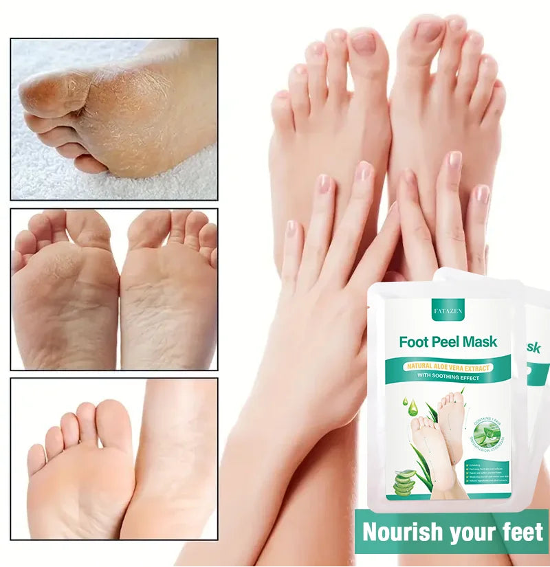 Huin Skincare Aloe Foot Peel Mask – Soothing & Brightening Treatment for Dry, Rough, and Cracked Feet | Smooth, Soft & Revitalized Skin