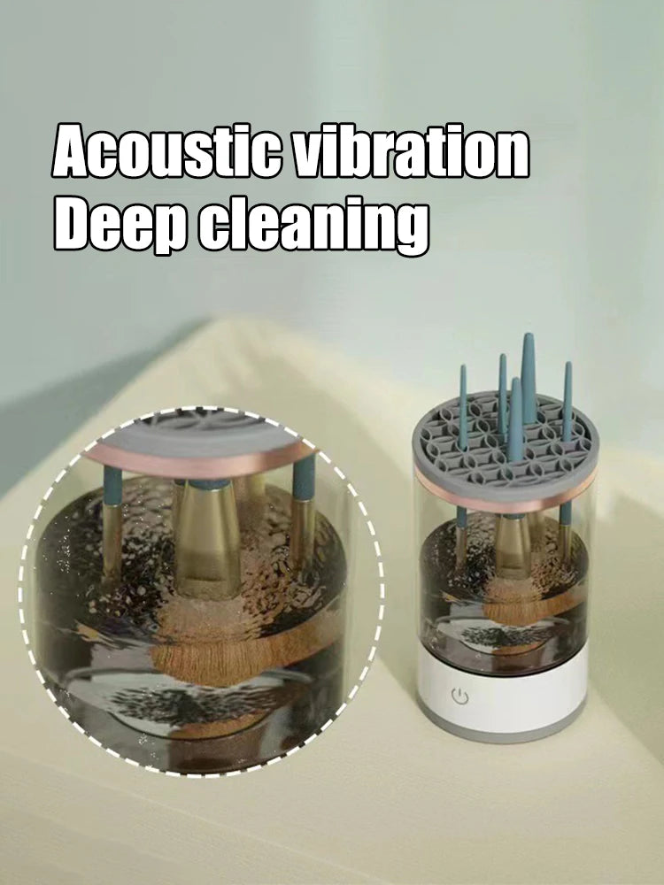 Huin Skincare Automatic Makeup Brush Cleaner – Deep Clean Rotating Brush Washer | One-Click Operation for All Makeup Brushes