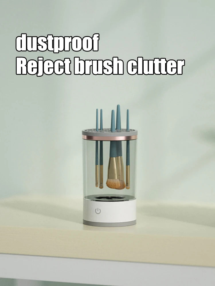 Huin Skincare Automatic Makeup Brush Cleaner – Deep Clean Rotating Brush Washer | One-Click Operation for All Makeup Brushes