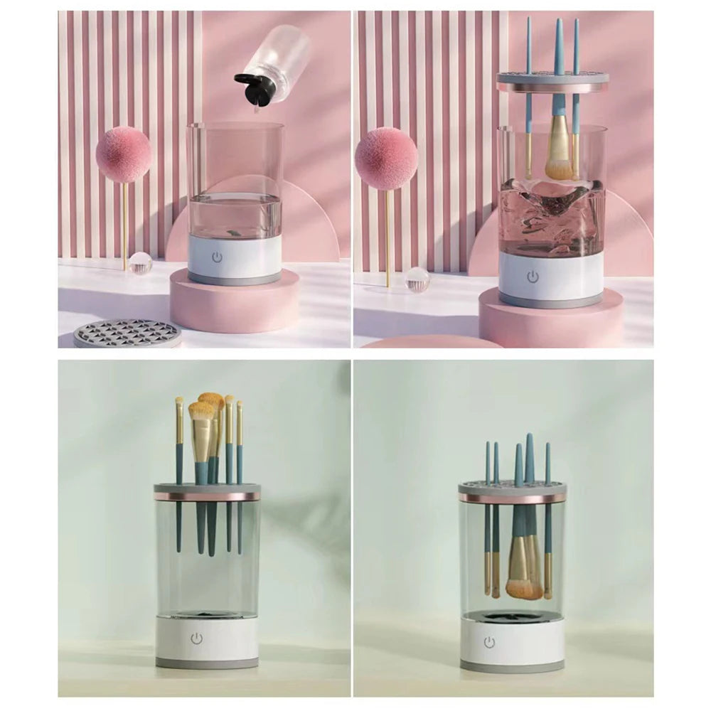 Huin Skincare Automatic Makeup Brush Cleaner – Deep Clean Rotating Brush Washer | One-Click Operation for All Makeup Brushes