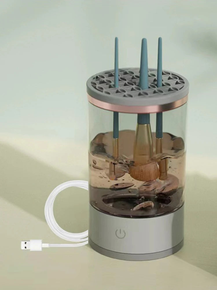 Huin Skincare Automatic Makeup Brush Cleaner – Deep Clean Rotating Brush Washer | One-Click Operation for All Makeup Brushes