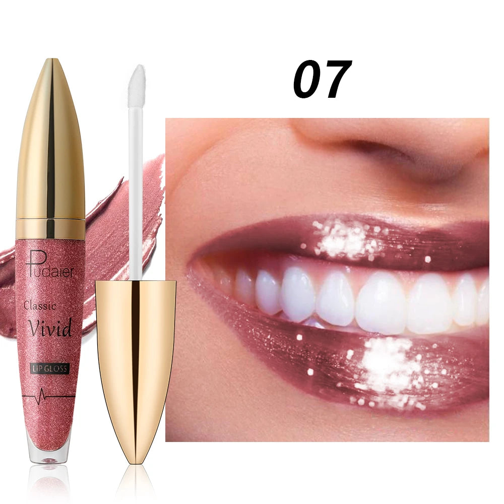 Huin Skincare Shimmering Lip Glaze – Metallic Sparkle Finish, Waterproof & Long-Lasting | Non-Sticky, Gentle Formula for Vibrant, Luminous Lips
