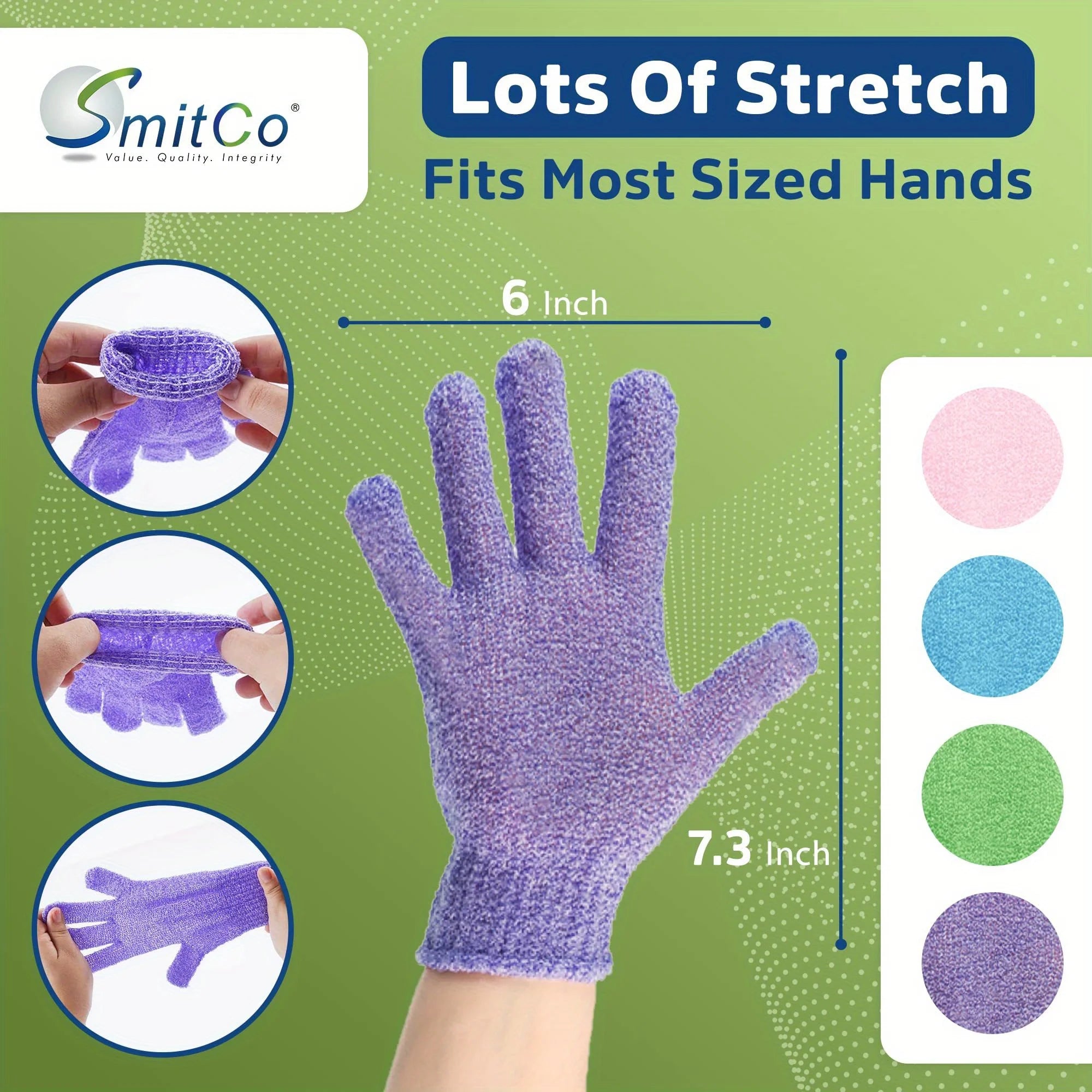 Huin Skincare Exfoliating Gloves – 10pcs Set for Smooth, Radiant Skin | Gently Removes Dead Skin, Bumps & Ingrown Hairs for a Soft, Polished Feel