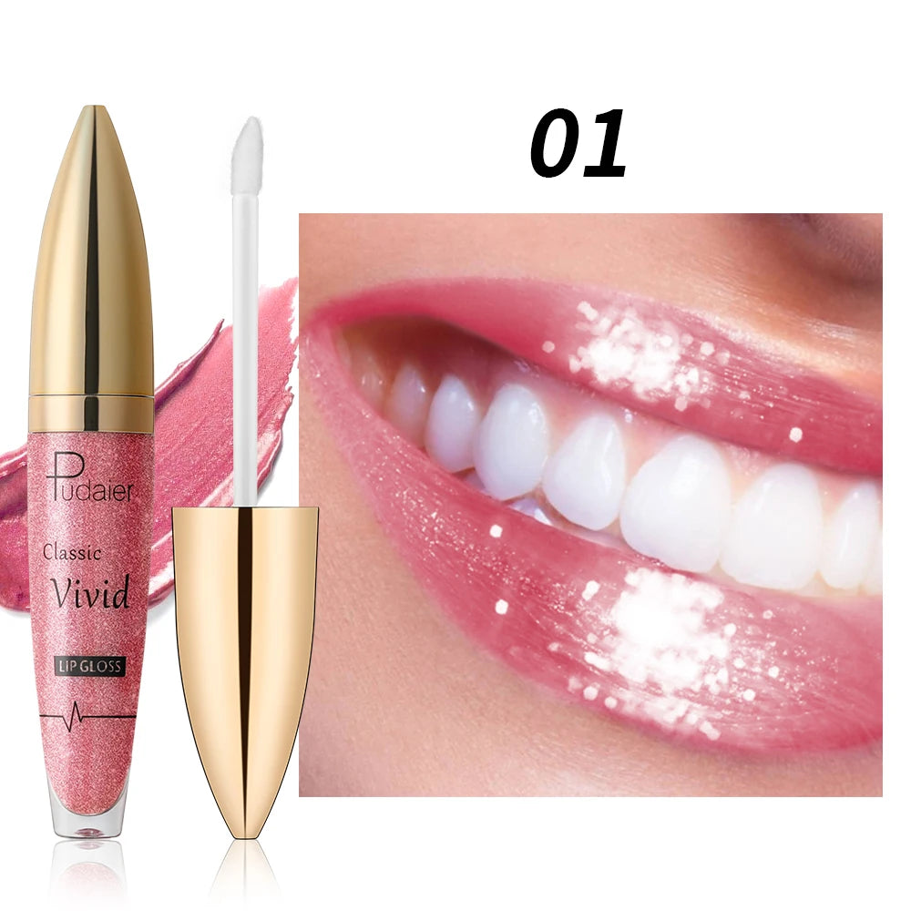 Huin Skincare Shimmering Lip Glaze – Metallic Sparkle Finish, Waterproof & Long-Lasting | Non-Sticky, Gentle Formula for Vibrant, Luminous Lips