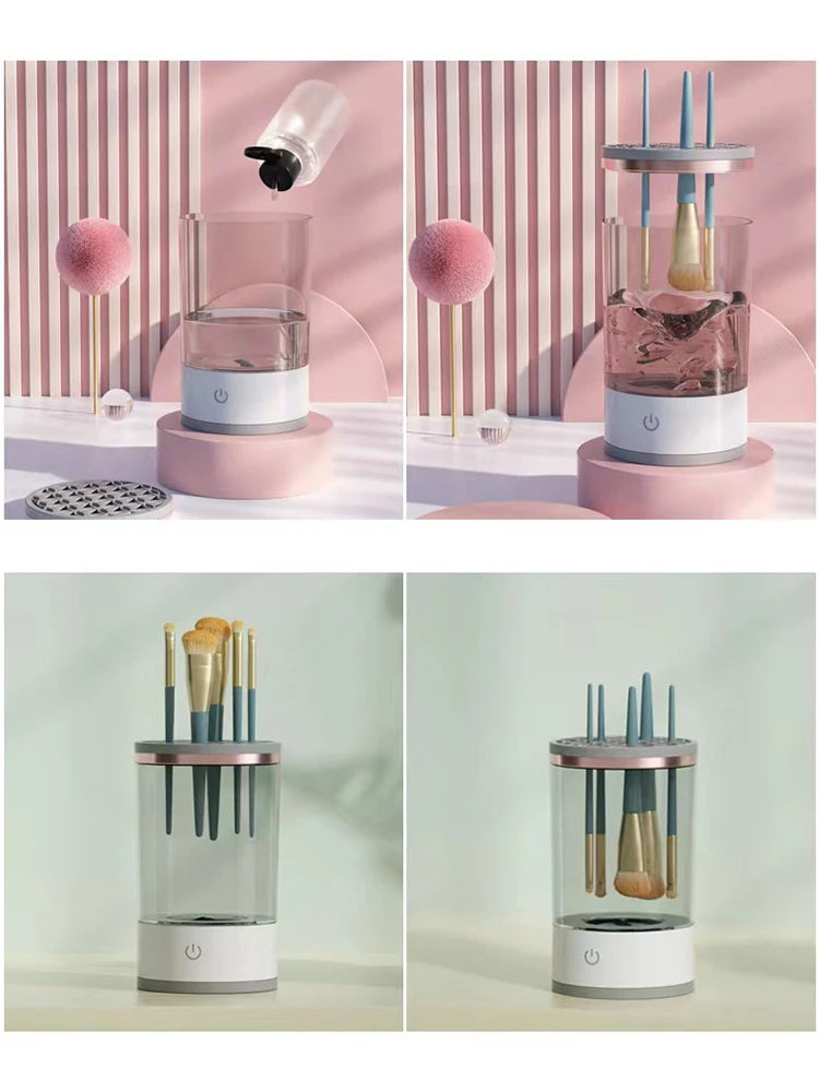 Huin Skincare Automatic Makeup Brush Cleaner – Deep Clean Rotating Brush Washer | One-Click Operation for All Makeup Brushes