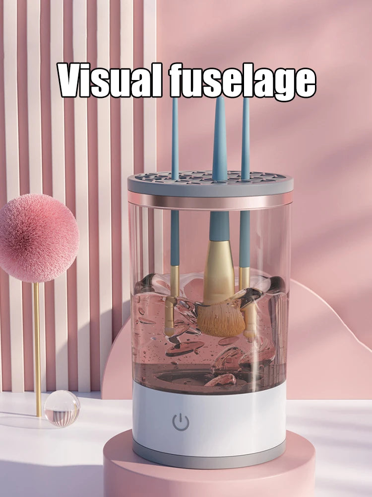 Huin Skincare Automatic Makeup Brush Cleaner – Deep Clean Rotating Brush Washer | One-Click Operation for All Makeup Brushes