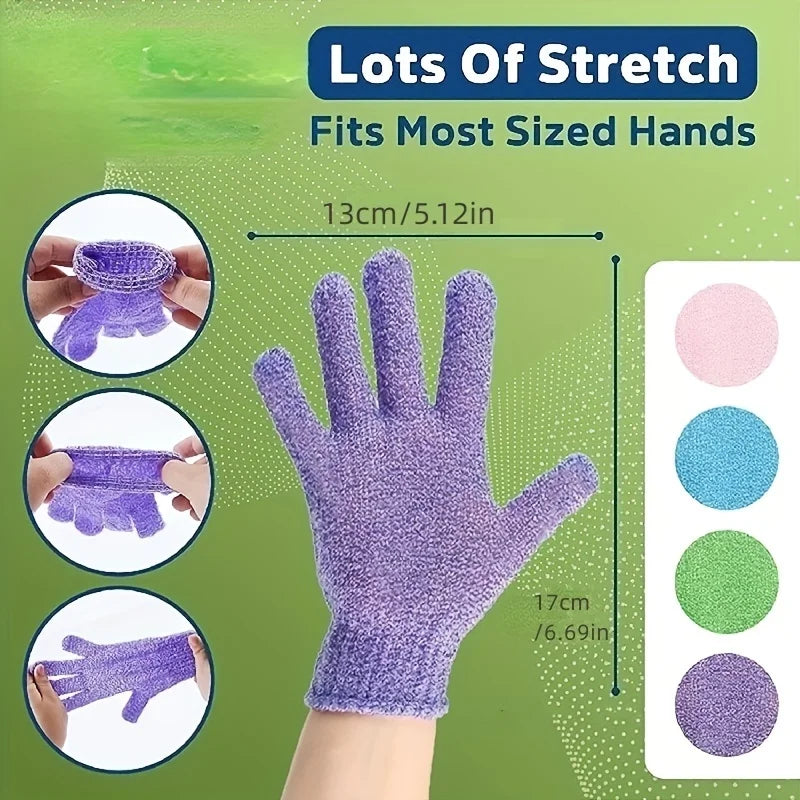 Huin Skincare Exfoliating Gloves – 10pcs Set for Smooth, Radiant Skin | Gently Removes Dead Skin, Bumps & Ingrown Hairs for a Soft, Polished Feel