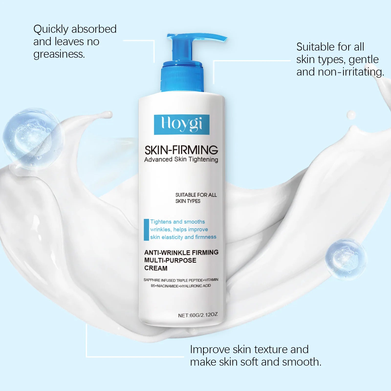 Huin Skincare Body Firming Cream – Nourishing & Moisturizing Formula to Lift, Brighten & Improve Skin Elasticity | Reduces Fine Lines & Sagging