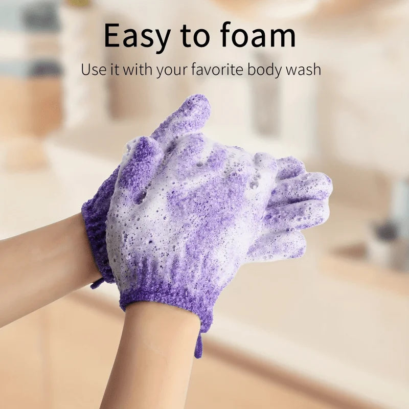 Huin Skincare Exfoliating Gloves – 10pcs Set for Smooth, Radiant Skin | Gently Removes Dead Skin, Bumps & Ingrown Hairs for a Soft, Polished Feel