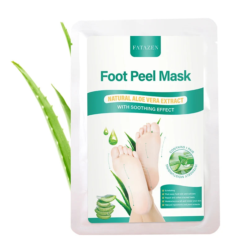 Huin Skincare Aloe Foot Peel Mask – Soothing & Brightening Treatment for Dry, Rough, and Cracked Feet | Smooth, Soft & Revitalized Skin