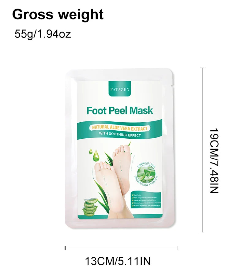 Huin Skincare Aloe Foot Peel Mask – Soothing & Brightening Treatment for Dry, Rough, and Cracked Feet | Smooth, Soft & Revitalized Skin