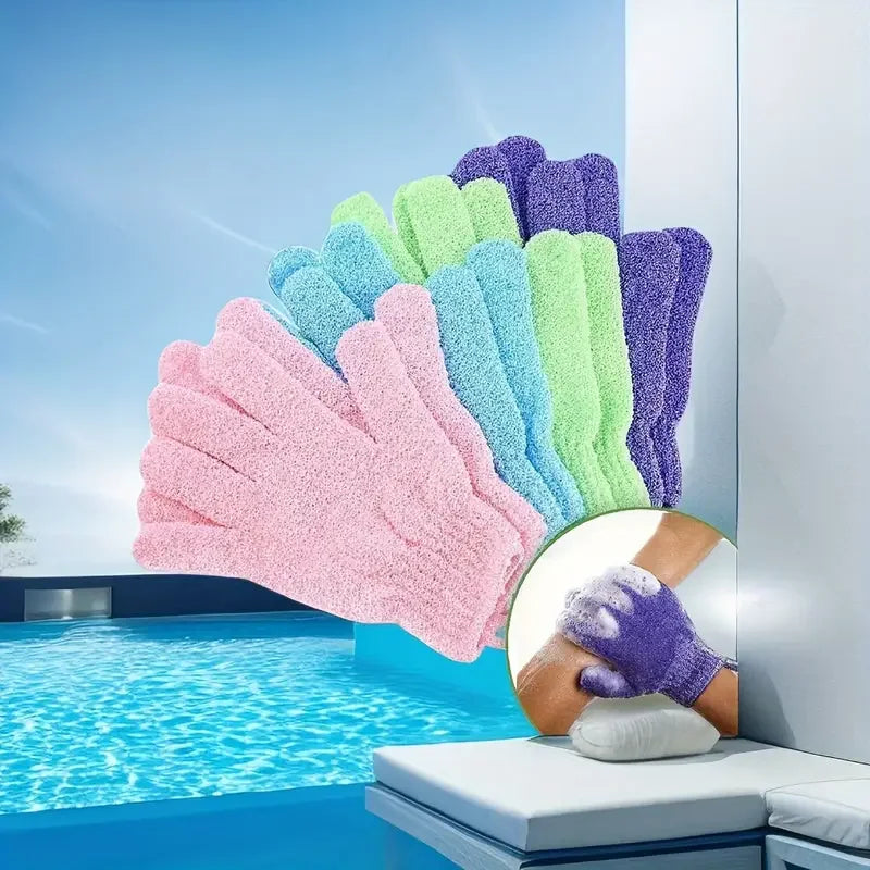 Huin Skincare Exfoliating Gloves – 10pcs Set for Smooth, Radiant Skin | Gently Removes Dead Skin, Bumps & Ingrown Hairs for a Soft, Polished Feel