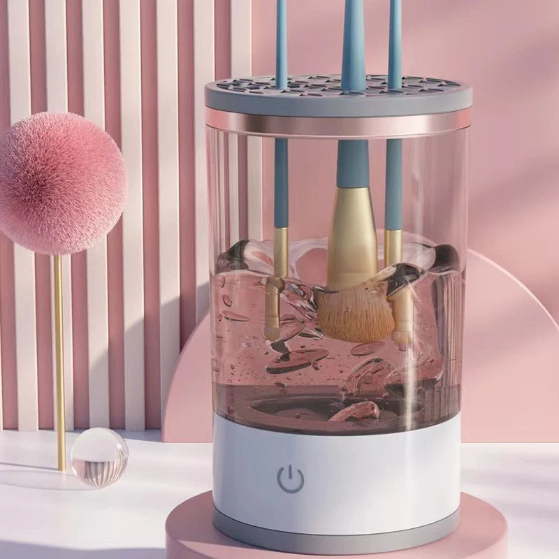 Huin Skincare Automatic Makeup Brush Cleaner – Deep Clean Rotating Brush Washer | One-Click Operation for All Makeup Brushes