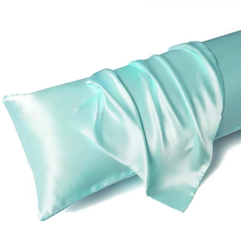 Huin Skincare Satin Pillowcase – 1 Pair, Skin-Friendly & Anti-Allergy | Breathable Polyester Satin with Envelope Closure, Machine Washable