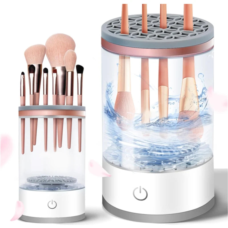Huin Skincare Automatic Makeup Brush Cleaner – Deep Clean Rotating Brush Washer | One-Click Operation for All Makeup Brushes