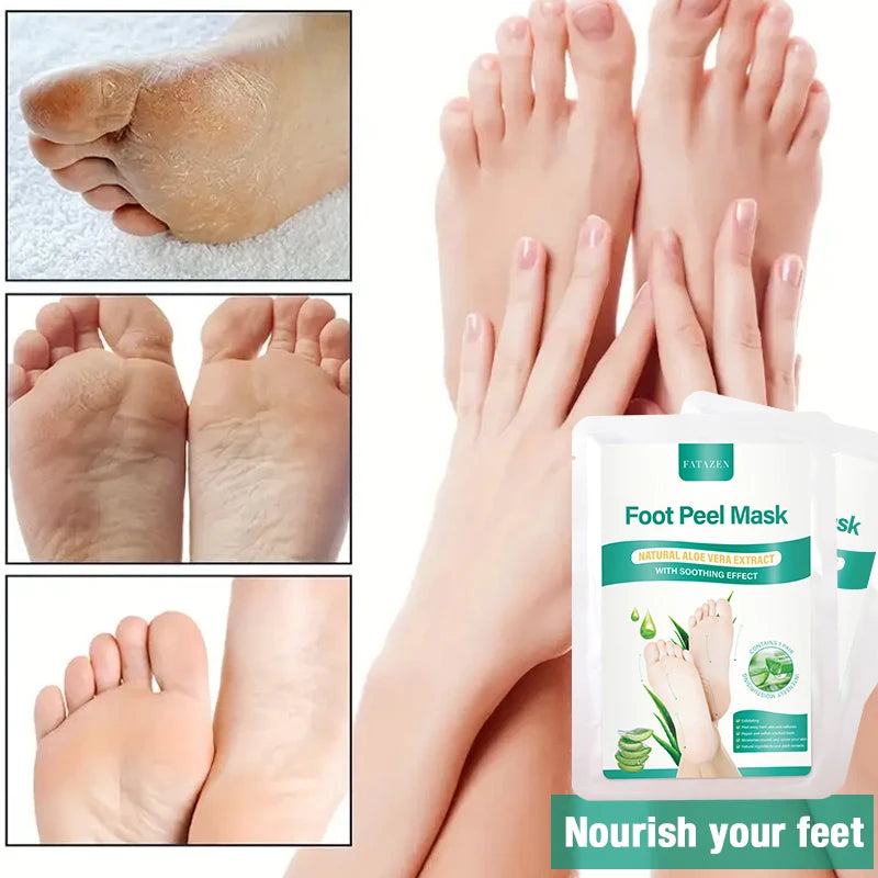 Huin Skincare Aloe Foot Peel Mask – Soothing & Brightening Treatment for Dry, Rough, and Cracked Feet | Smooth, Soft & Revitalized Skin