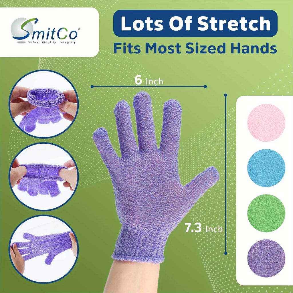Huin Skincare Exfoliating Gloves – 10pcs Set for Smooth, Radiant Skin | Gently Removes Dead Skin, Bumps & Ingrown Hairs for a Soft, Polished Feel