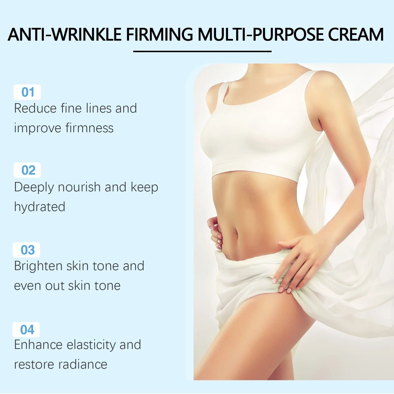 Huin Skincare Body Firming Cream – Nourishing & Moisturizing Formula to Lift, Brighten & Improve Skin Elasticity | Reduces Fine Lines & Sagging
