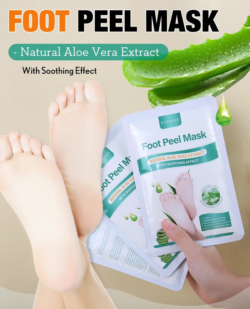 Huin Skincare Aloe Foot Peel Mask – Soothing & Brightening Treatment for Dry, Rough, and Cracked Feet | Smooth, Soft & Revitalized Skin