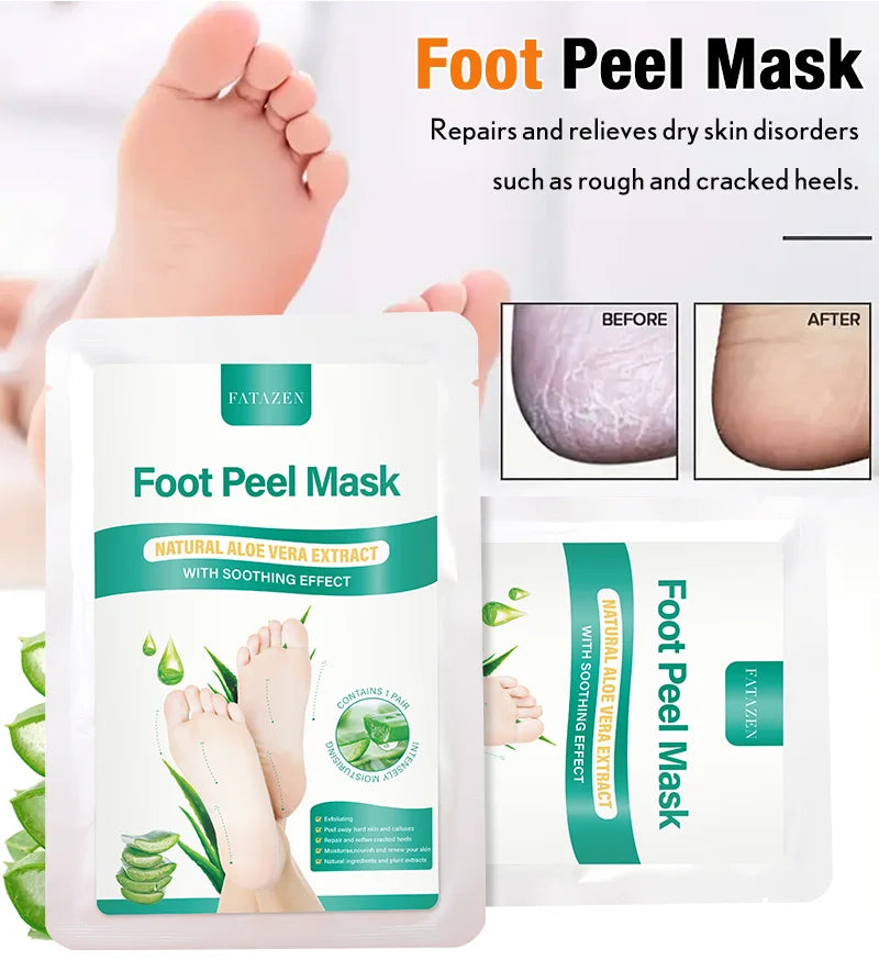 Huin Skincare Aloe Foot Peel Mask – Soothing & Brightening Treatment for Dry, Rough, and Cracked Feet | Smooth, Soft & Revitalized Skin
