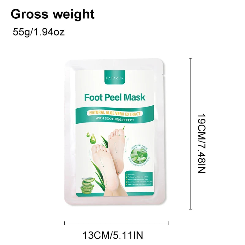 Huin Skincare Aloe Foot Peel Mask – Soothing & Brightening Treatment for Dry, Rough, and Cracked Feet | Smooth, Soft & Revitalized Skin