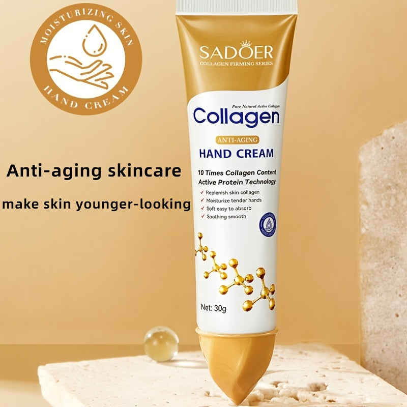 Huin Skincare Collagen Hand Cream – Deep Hydration & Youthful Glow for Every Skin Tone, Hypoallergenic Moisture Care for Autumn & Winter (1/3pcs Set)